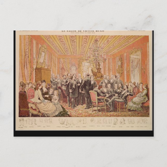 The Salon of Victor Hugo Postcard (Front)