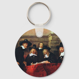 The Sampling Officials. By Rembrandt Van Rijn Keychain