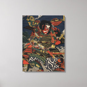 The samurai warriors Tadanori and Noritsune Canvas Print