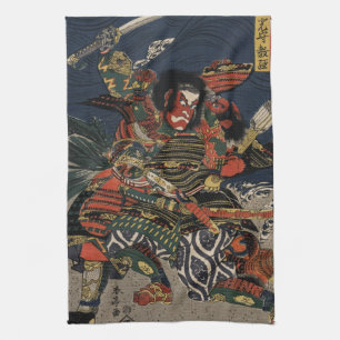 The samurai warriors Tadanori and Noritsune Kitchen Towel
