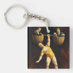 The Sandow Eugen Sandow Vaudeville Weightlifter Keychain