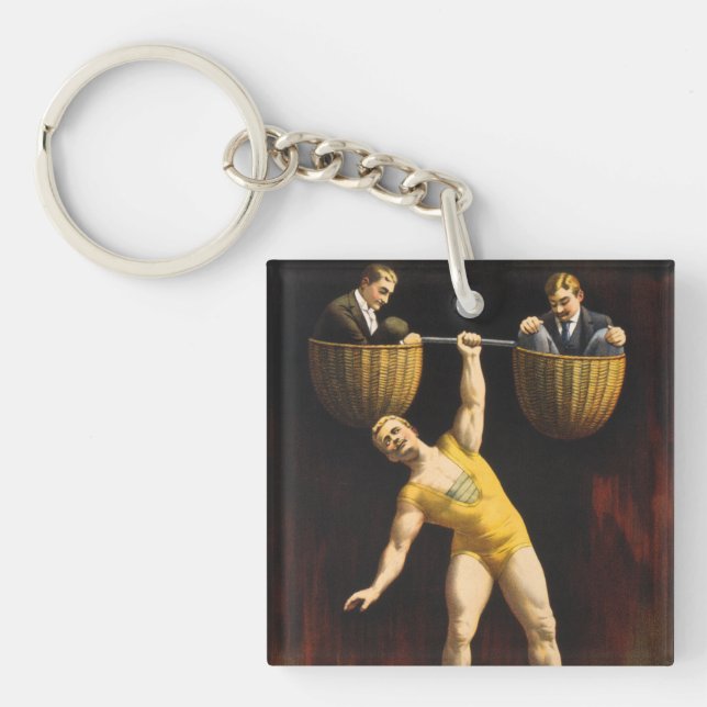The Sandow Eugen Sandow Vaudeville Weightlifter  Keychain (Front)