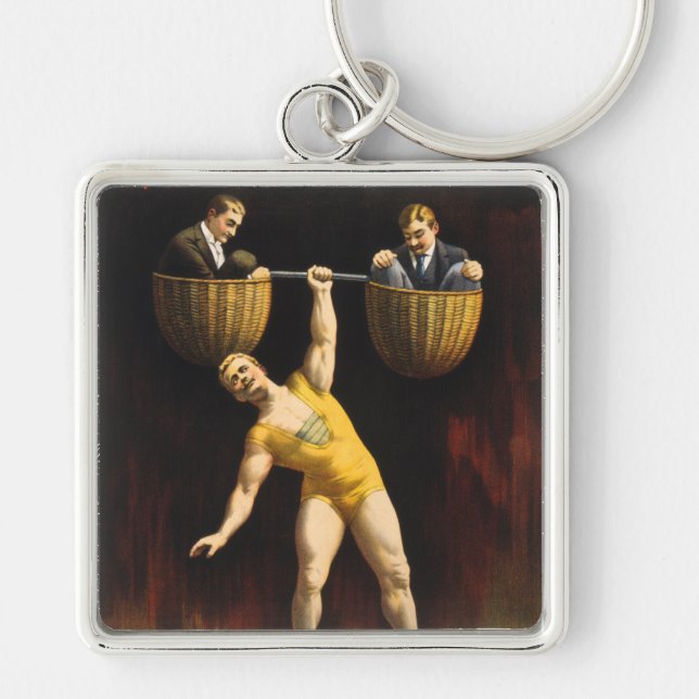The Sandow Eugen Sandow Vaudeville Weightlifter  Keychain (Front)