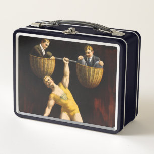 The Sandow Eugen Sandow Vaudeville Weightlifter  Metal Lunch Box