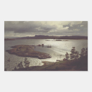 The Sandvik Fiord by Hans Gude Sticker