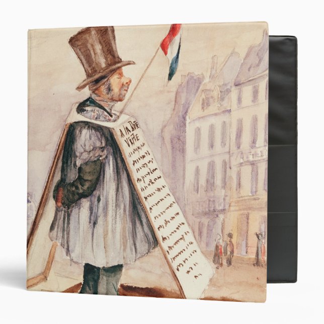 The Sandwich Board Man, Boulevard du Temple, 1839 Binder (Front/Inside)