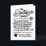The SANTA clause Holiday Card<br><div class="desc">A quirky Christmas card reading: "The recipient shall be entitled to Christmas presents if he/she has demonstrated good will and obedience throughout the year leading up to December 25th *This clause is subject to Proof or Bribes". Write your own greeting for the inside! Great for lawyers, solicitors, anyone dealing with...</div>