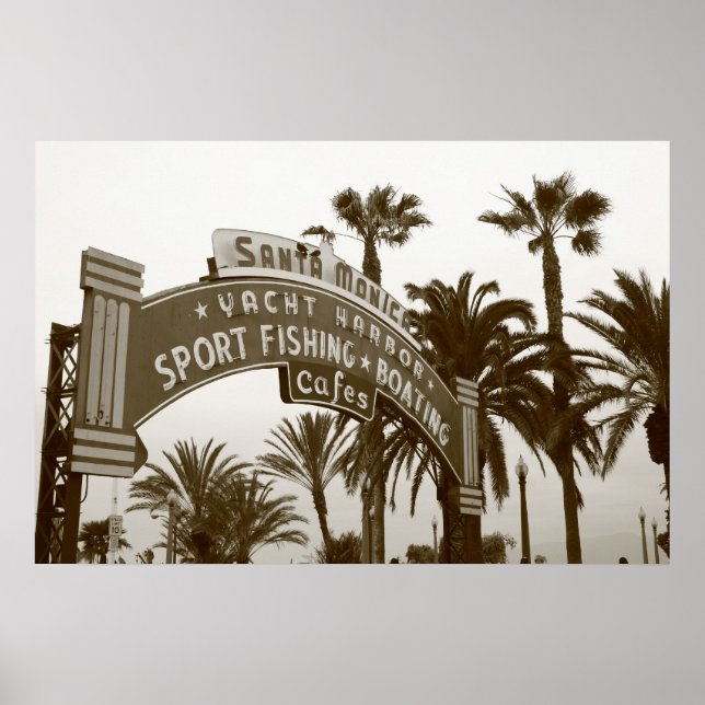 The Santa Monica Pier - 30x20 Poster (Front)