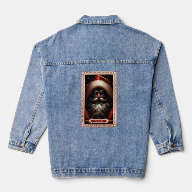 The Santa Tarot Card Denim Jacket (Back)