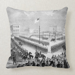 The Santee Sioux Uprising, Mankato, Minnesota, 186 Throw Pillow
