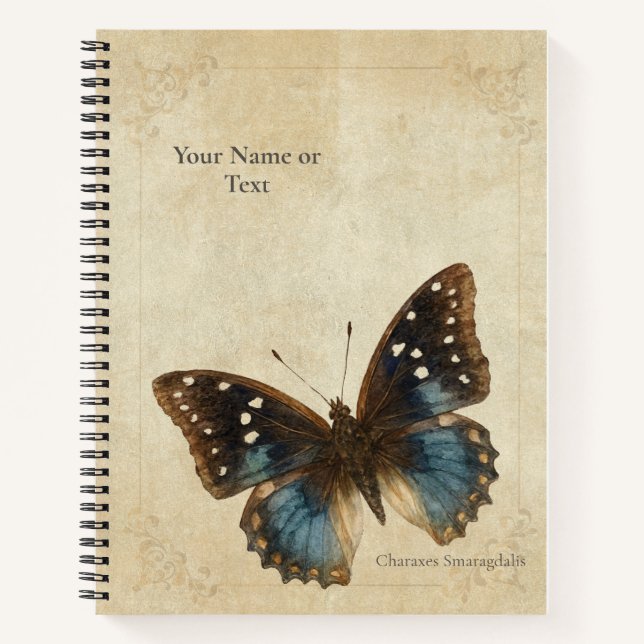 The Sapphire Paradox: Charaxes Smaragdalis Notebook (Front)