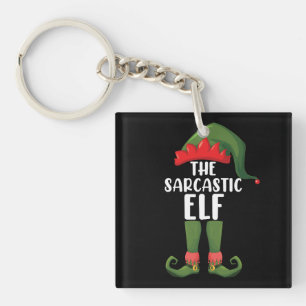 The Sarcastic Elf Family Matching Group Christmas Keychain