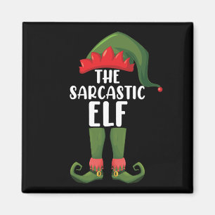 The Sarcastic Elf Family Matching Group Christmas  Magnet