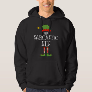 The sarcastic elf funny christmas matching family hoodie