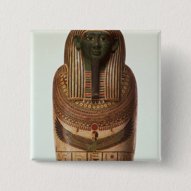 The sarcophagus of Psamtik I (664-610 BC) Late Per 2 Inch Square Button (Front)