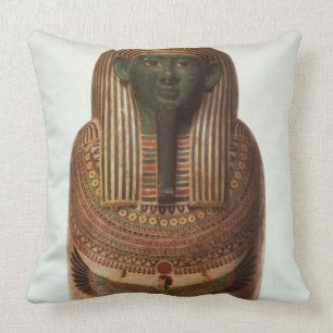 The sarcophagus of Psamtik I (664-610 BC) Late Per Throw Pillow