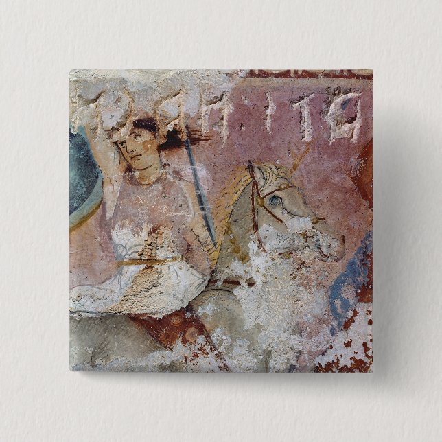 The Sarcophagus of the Amazons 2 Inch Square Button (Front)