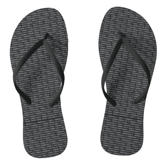 The "Sardinian Script" Designer Flip Flops (Footbed)