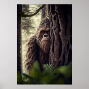 The Sasquatch, Bigfoot, Fantasy Art, Urban Myth Poster