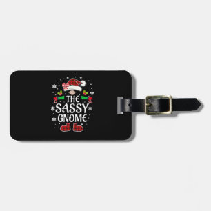 the sassy gnome luggage tag