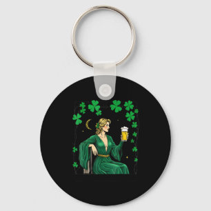 The sassy lass tarot card st patrick's day irish keychain