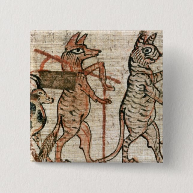 The Satirical Papyrus 2 Inch Square Button (Front)