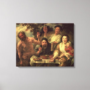 The Satyr and the Peasants Canvas Print