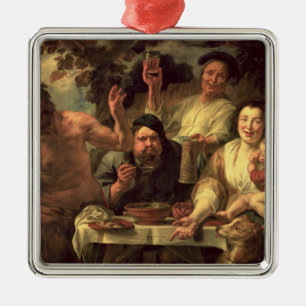 The Satyr and the Peasants Metal Ornament
