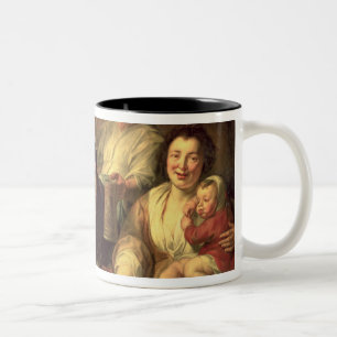 The Satyr and the Peasants Two-Tone Coffee Mug
