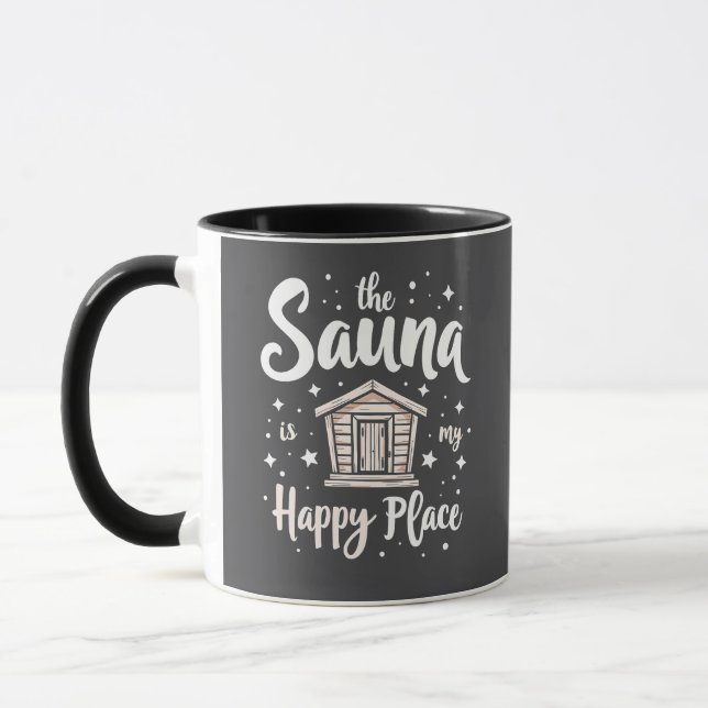 The Sauna is My Happy Place  Mug (Left)
