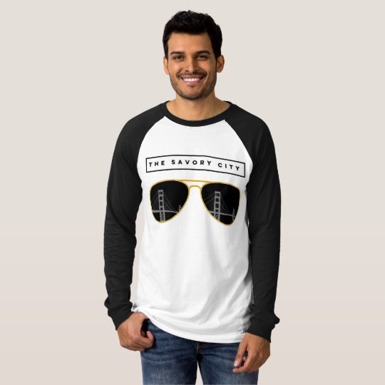 the Savory City - San Francisco mens baseball tee