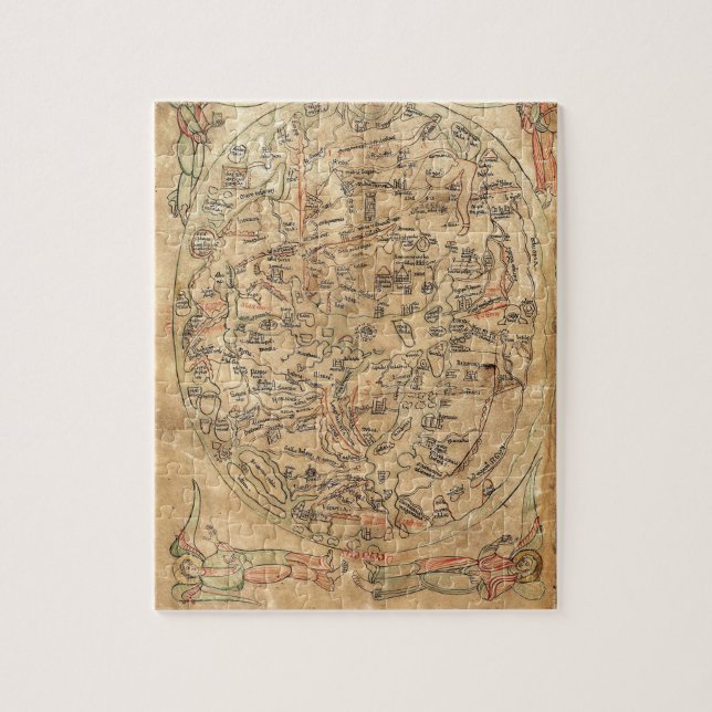 The Sawley Map Imago Mundi Honorius Augustodunensi Jigsaw Puzzle (Vertical)