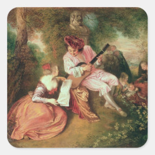 The Scale of Love, 1715-18 Square Sticker