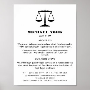 The Scales of Justice, Legal Services Advertising Poster