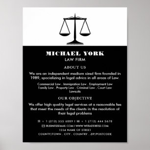The Scales of Justice, Legal Services Advertising Poster