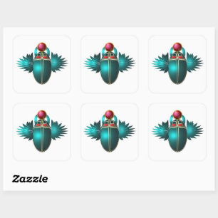 The scarab beetle ,Egyptian symbols Square Sticker