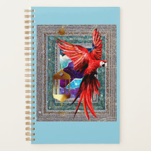 The Scarlet Macaw And The Hermit - Parrot Tarot Planner