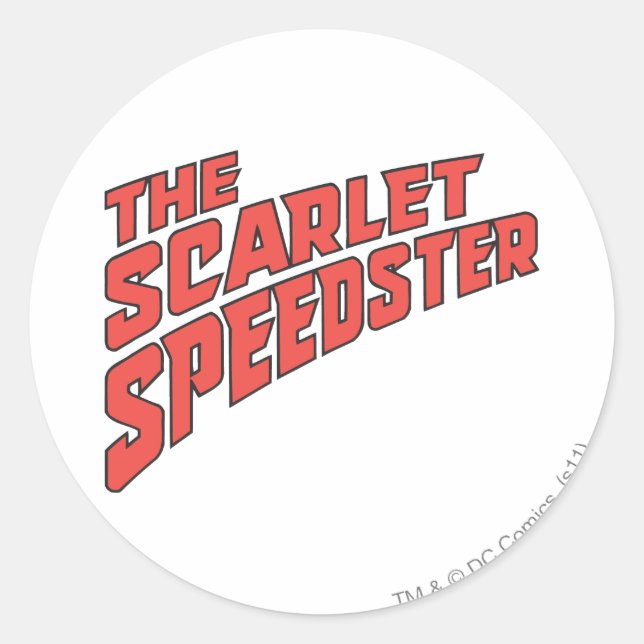 The Scarlet Speedster Logo Classic Round Sticker (Front)