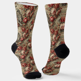 The Scarlet Thicket – Gothic Victorian Tapestry Socks