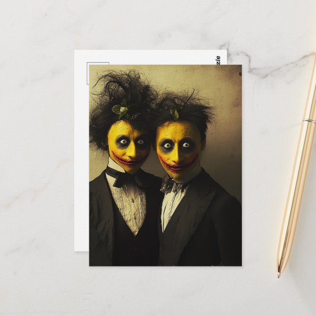 The Scary Lemon People Postcard (Front/Back In Situ)