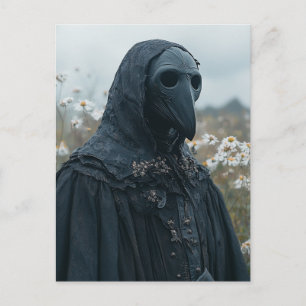 The Scary Plague Doctor in the Meadow Postcard