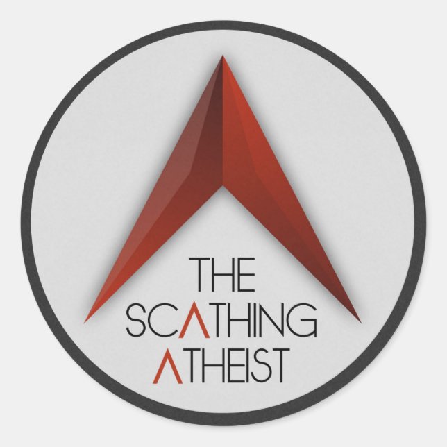 The Scathing Atheist Classic Round Sticker (Front)