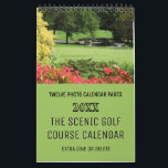 The Scenic Golf Course One Page Per Month Calendar<br><div class="desc">For the golfer who likes to be reminded of the serenity of being on the golf course, a calendar of scenic views -- one page per month -- of lovely golf courses. The cover and back's messages can be personalized. All but one of the photographs come from Upsplash.com (list available...</div>
