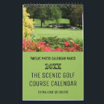 The Scenic Golf Course One Page Per Month Calendar<br><div class="desc">For the golfer who likes to be reminded of the serenity of being on the golf course, a calendar of scenic views -- one page per month -- of lovely golf courses. The cover and back's messages can be personalized. All but one of the photographs come from Upsplash.com (list available...</div>
