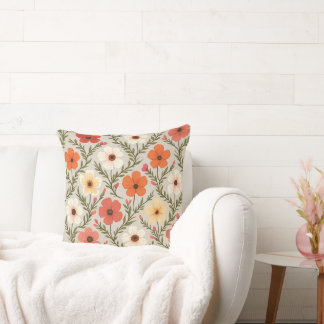 the scent of flowers throw pillow