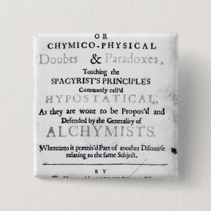 'The Sceptical Chymist' 2 Inch Square Button