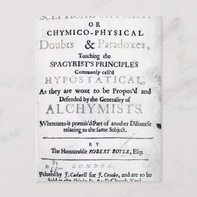 'The Sceptical Chymist' Postcard (Front)