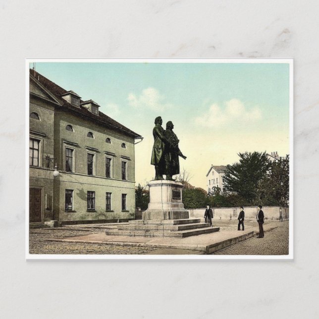 The Schiller and Goethe Monument, Weimar, Thuringi Postcard (Front)