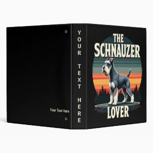 The Schnauzer Lover - Retro Dog Design  Binder
