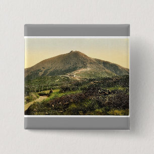 The Schneekoppe, with Kammpartie, Riesengebirge, G 2 Inch Square Button